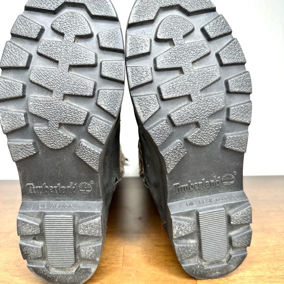 Vintage Timberland women’s knee high combat boots. Leopard print w/blk leather - Picture 8 of 12